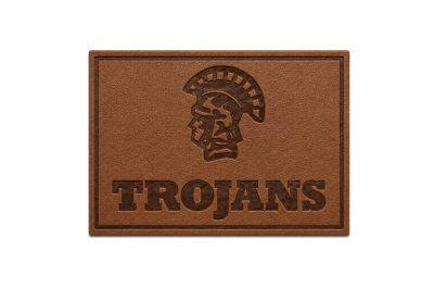 PU Leather Patch with Debossed Logo