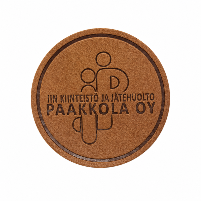 PU Leather Patch with Debossed Logo