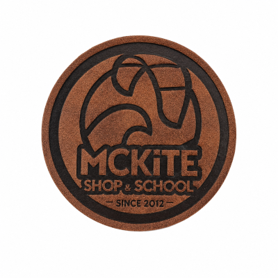 PU Leather Patch with Debossed Logo