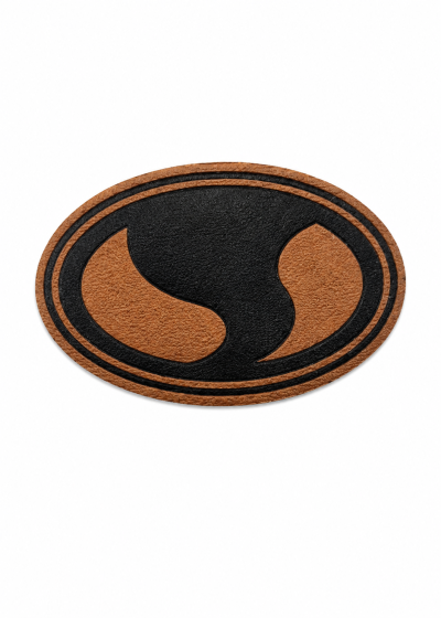 PU Leather Patch with Debossed Logo