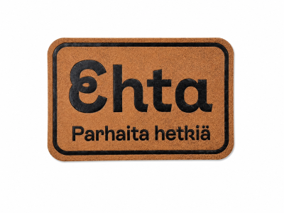PU Leather Patch with Debossed Logo