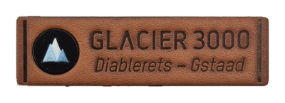 PU Leather Patch with Debossed Logo