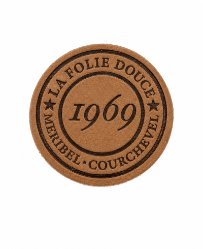 PU Leather Patch with Debossed Logo