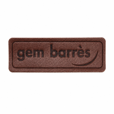PU Leather Patch with Debossed Logo