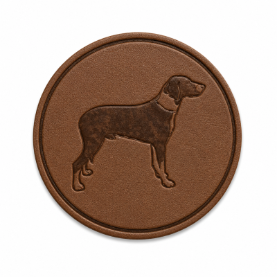 PU Leather Patch with Debossed Logo