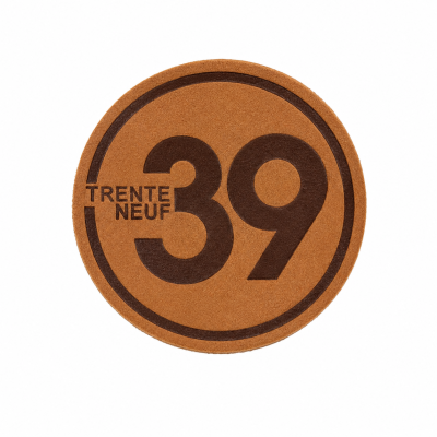 PU Leather Patch with Debossed Logo
