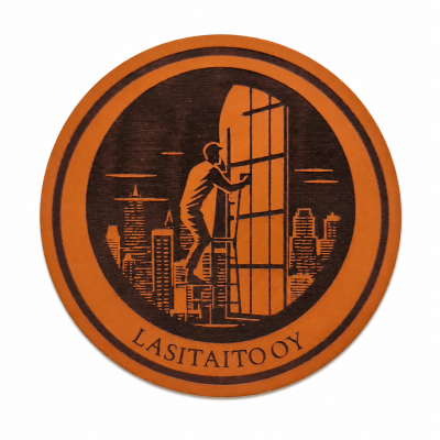 PU Leather Patch with Laser Logo