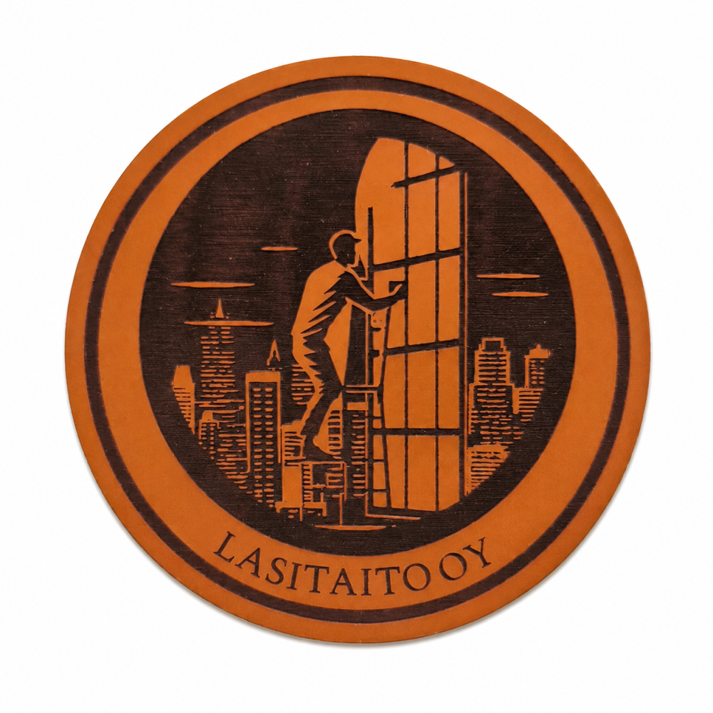 PU Leather Patch with Laser Logo